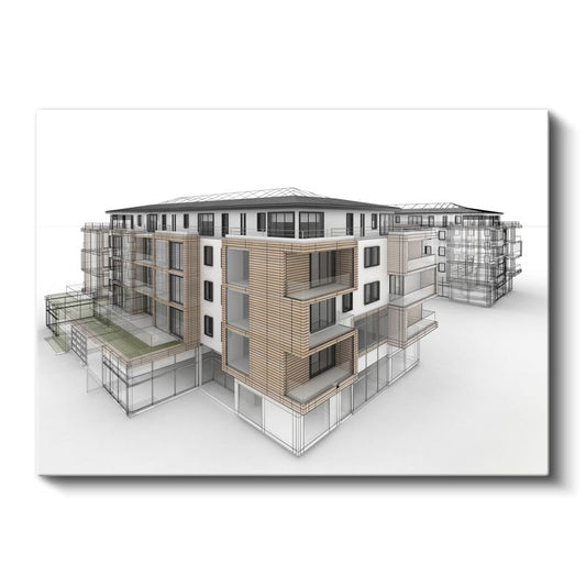 Mimar - Çok Katlı Konut Projesi Kanvas Tablo