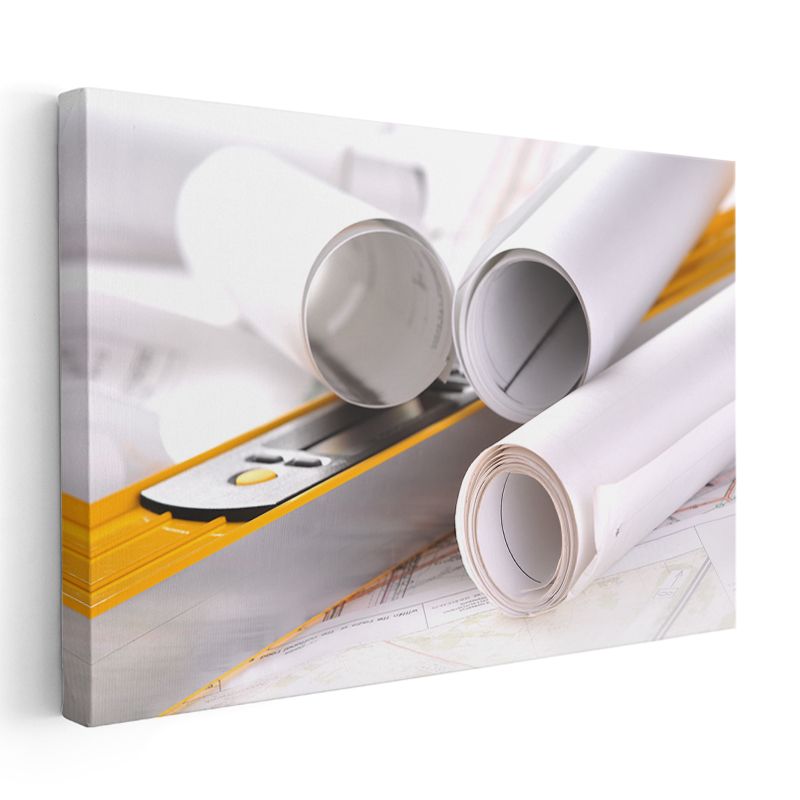 Mimar - Proje Planları ve Ölçümler Kanvas Tablo