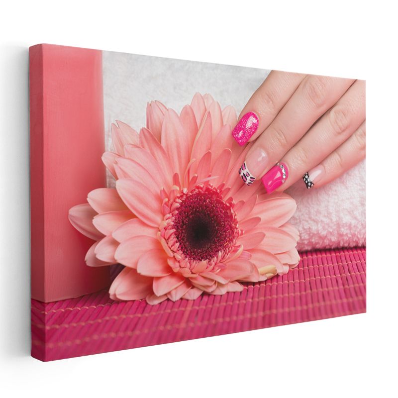 Tırnak Tasarımcısı - Renkli Oje Sanatı Kanvas Tablo