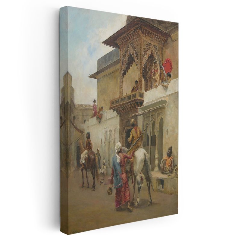 Saray Yaşamı - Osmanlı Konağı Önünde Atlılar Kanvas Tablo