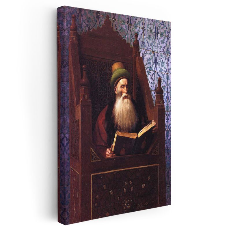 Osman Hamdi Bey - Kitap Okuyan Adam Kanvas Tablo