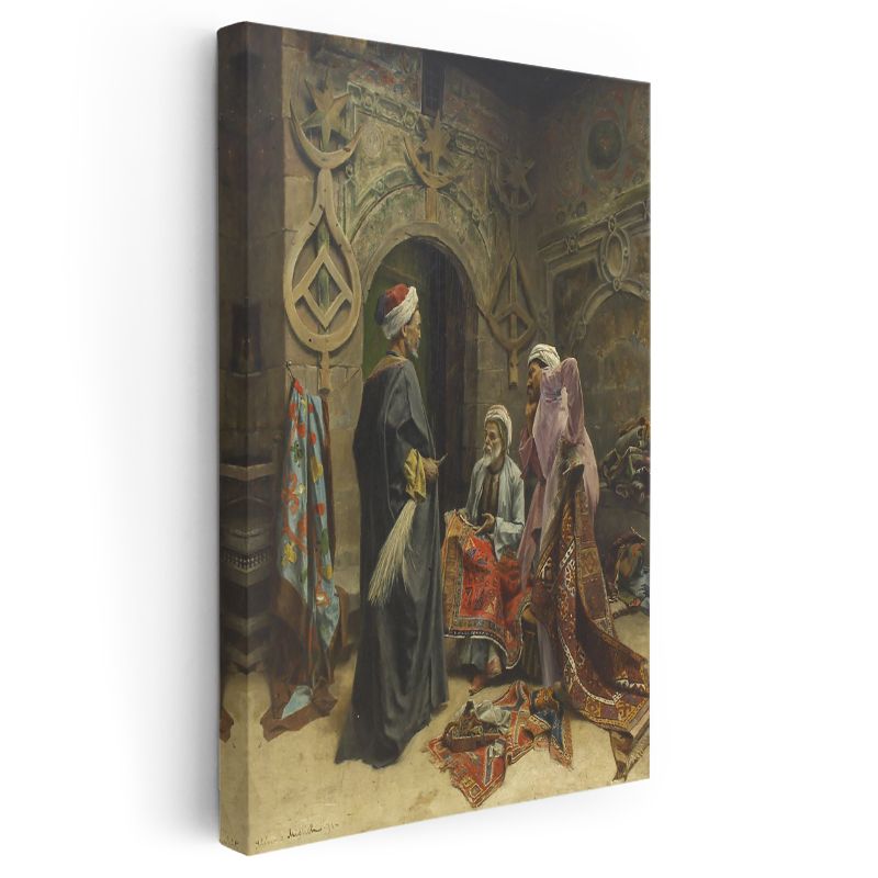 Osman Hamdi Bey - Halı Tüccarları Kanvas Tablo