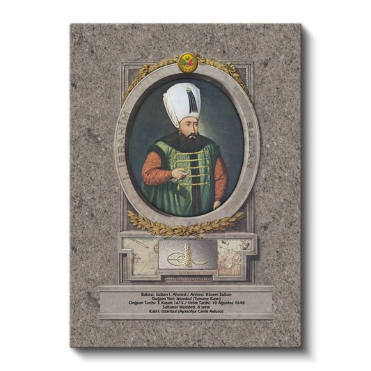 Osmanlı Padişahları - Sultan I. Ahmed Han Portresi Kanvas Tablo