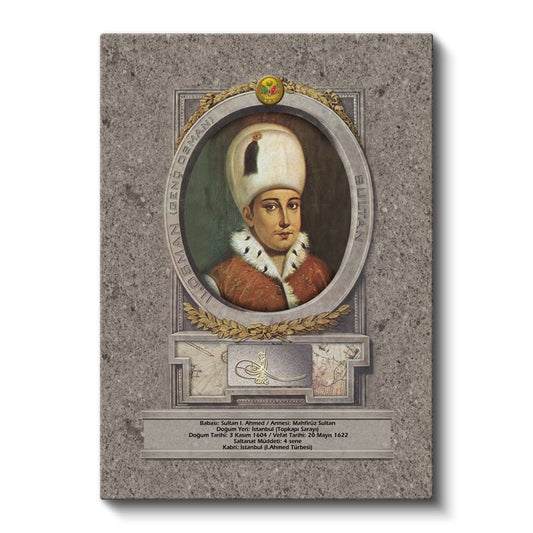 Osmanlı Padişahları - Sultan I. Ahmed Kanvas Tablo