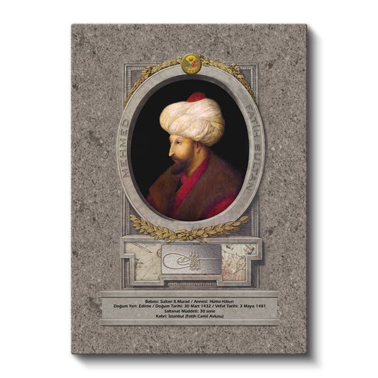 Osmanlı Padişahları - Sultan II. Murad Osmanlı'nın Güçlü Hükümdarı Kanvas Tablo