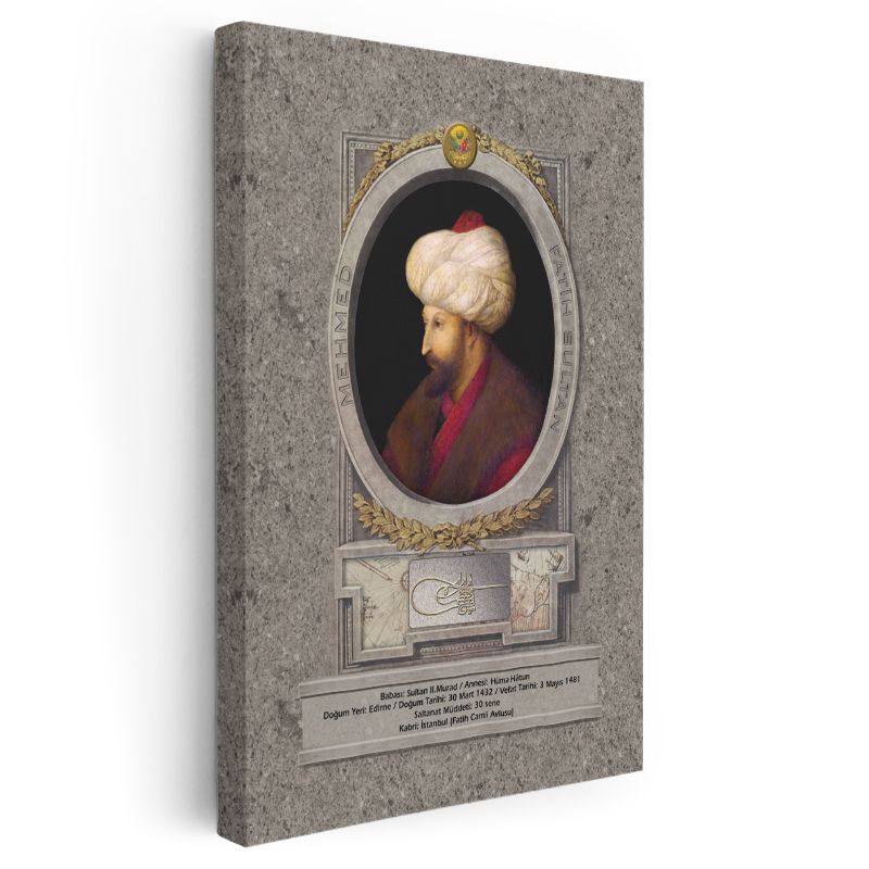 Osmanlı Padişahları - Sultan II. Murad Osmanlı'nın Güçlü Hükümdarı Kanvas Tablo