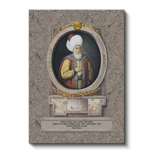 Osmanlı Padişahları - Osman Gazi Osmanlı İmparatorluğu'nun Kurucusu Kanvas Tablo