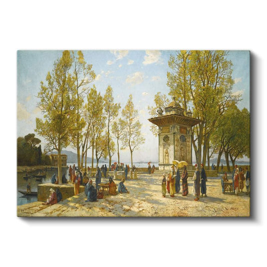 Tarihi Çeşme - Osmanlı Sahil Yaşamı Kanvas Tablo