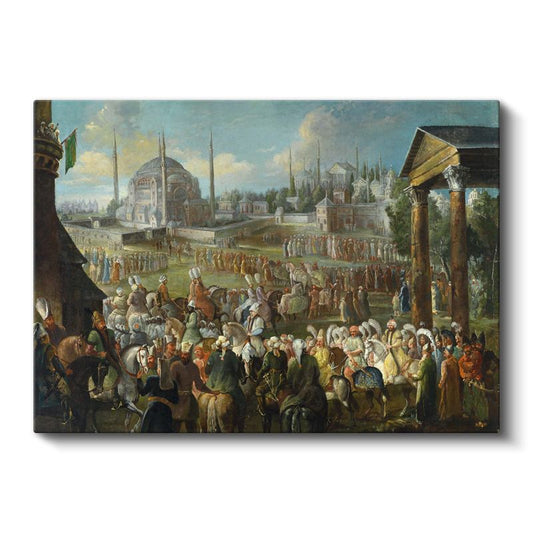 Osmanlı Töreni - Ayasofya Önünde Merasim Kanvas Tablo