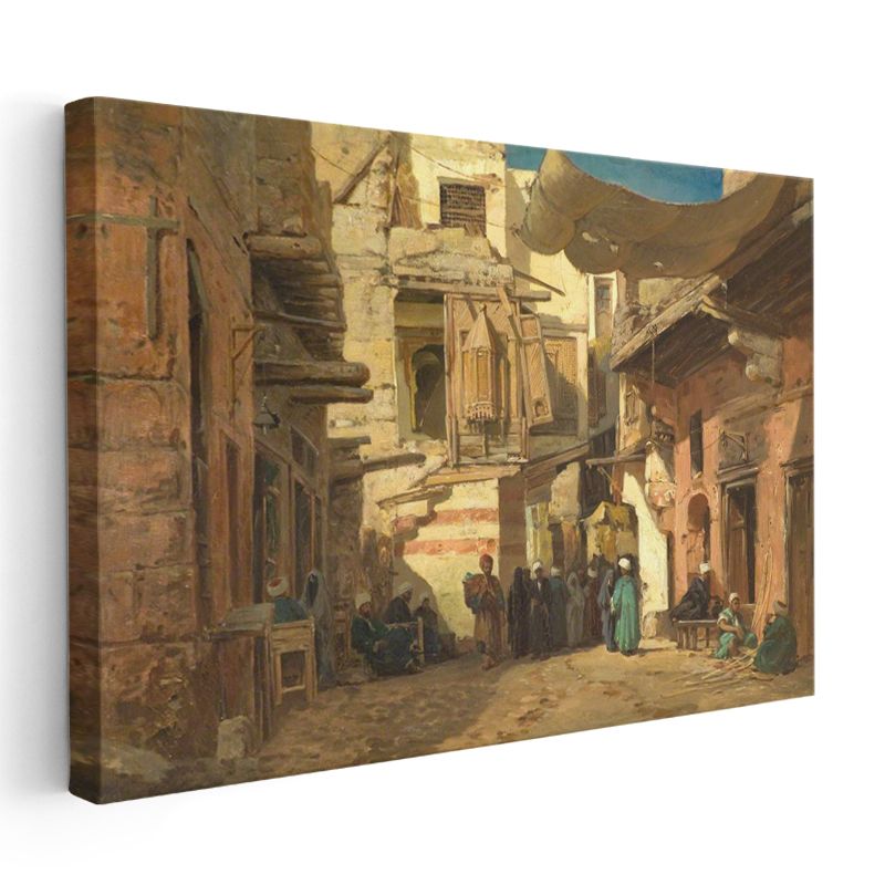 Osmanlı Sokağı - Tarihi Çarşı Manzarası Kanvas Tablo
