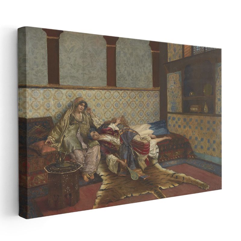 Harem Yaşamı - Osmanlı Sarayında Dinlenme Anı Kanvas Tablo