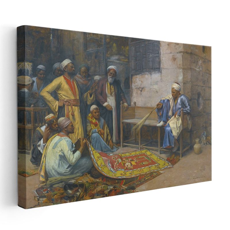 Osman Hamdi Bey - Halı Tüccarları Kanvas Tablo