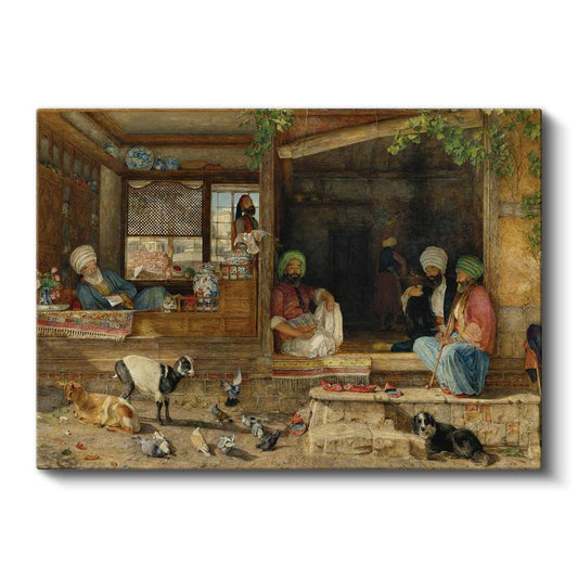 Osmanlı Kahvehanesi - Geleneksel Sohbet Ortamı Kanvas Tablo