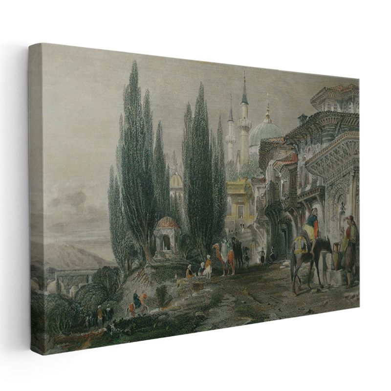 Osmanlı İstanbul - Tarihi Yarımada Manzarası Kanvas Tablo