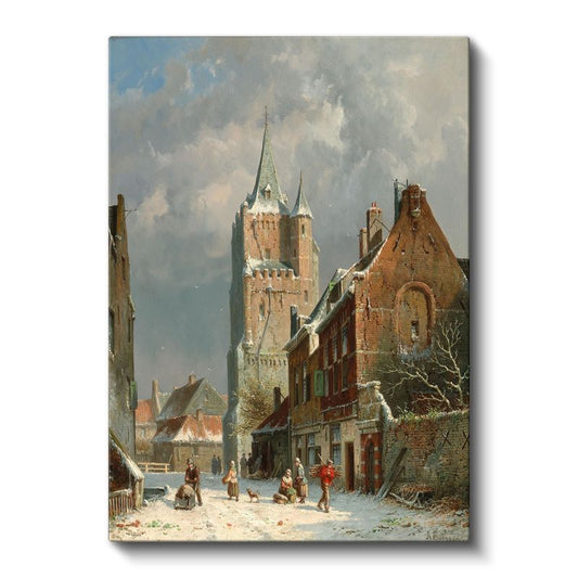 Adrianus Eversen - Kış Manzarası Kanvas Tablo