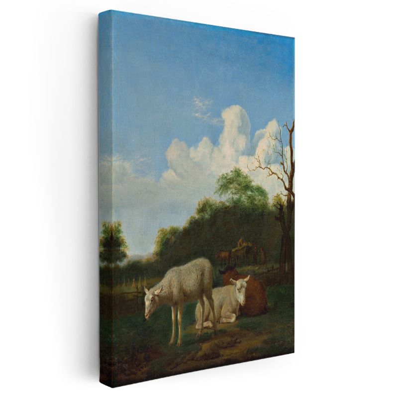 Adriaen van de Velde - Kırsal Manzarada Koyunlar Kanvas Tablo