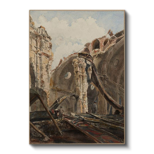 Richard Parkes Bonington - Yıkıntılar Arasında Kanvas Tablo
