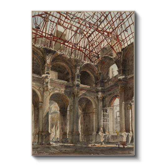 Richard Parkes Bonington - Savaş Sonrası Harabe Kanvas Tablo