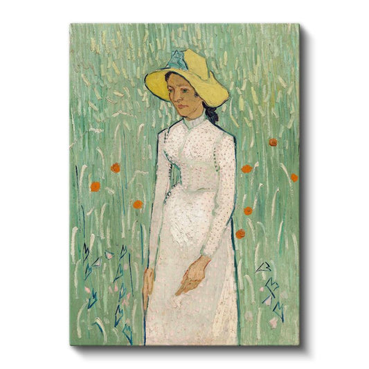 Vincent van Gogh - Sarı Şapkalı Kadın Kanvas Tablo