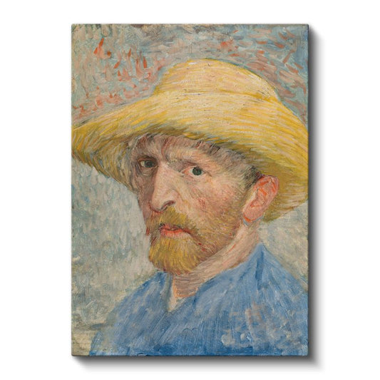 Vincent van Gogh - Hasır Şapkalı Otoportre Kanvas Tablo