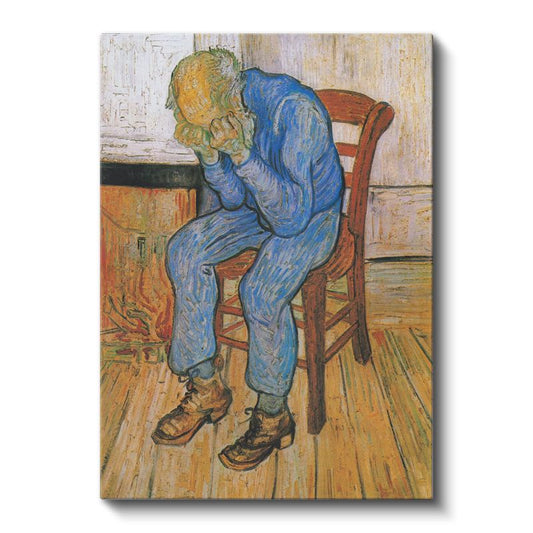 Vincent van Gogh - Eşikte Oturan Yaşlı Adam Kanvas Tablo