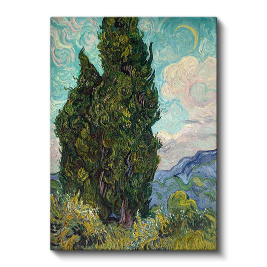 Vincent van Gogh - Selvi Ağaçları Kanvas Tablo