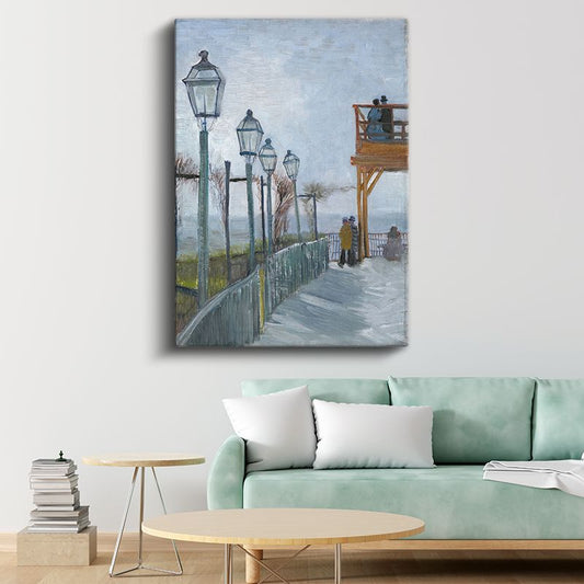 Vincent van Gogh - Montmartre'de Terasta Kanvas Tablo