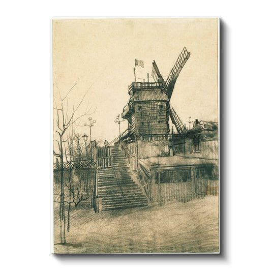 Vincent van Gogh - Le Moulin de Blute-Fin Kanvas Tablo
