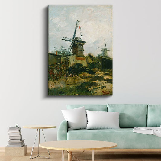 Vincent van Gogh - Montmartre'deki Yel Değirmenleri Kanvas Tablo