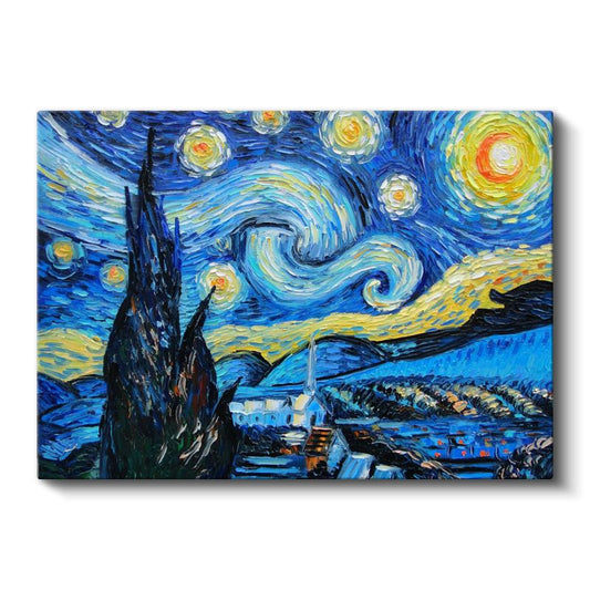 Vincent van Gogh - Yıldızlı Gece Kanvas Tablo