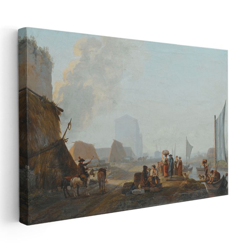 Aelbert Cuyp - Nehir Kıyısında Kanvas Tablo