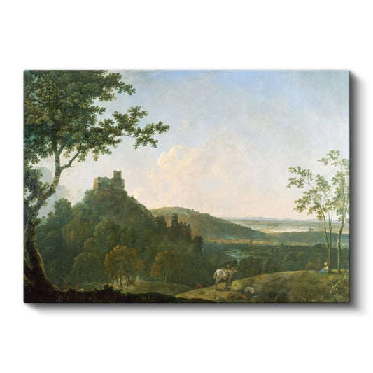 Richard Wilson - Tepeden Manzara ve Kale Kanvas Tablo