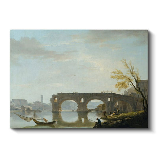 Richard Wilson - Roma Köprüsü Manzarası Kanvas Tablo