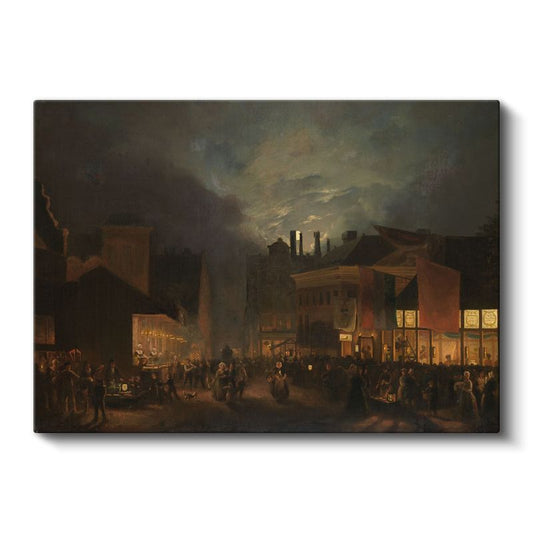 Abraham Cooper - Gece Pazarı Kanvas Tablo