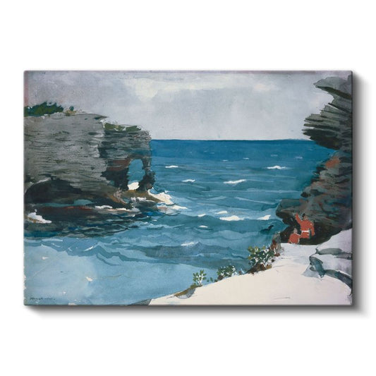 Winslow Homer - Kayalık Kıyı Kanvas Tablo