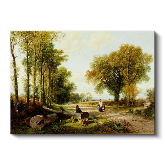 William Trost Richards - Kır Yolu Kanvas Tablo