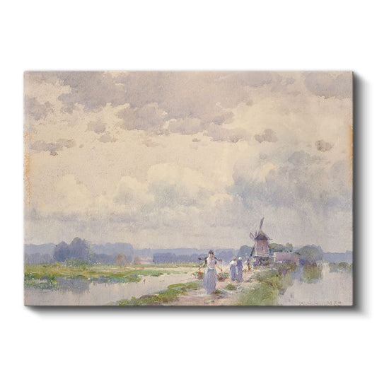 Willem Maris - Hollanda Kırsal Manzarası Kanvas Tablo