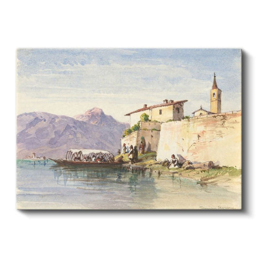 William Turner - İtalyan Göl Manzarası Kanvas Tablo