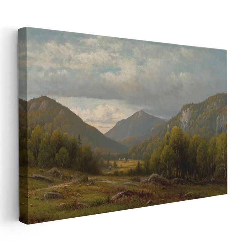Albert Bierstadt - Dağ Vadisi Manzarası Kanvas Tablo