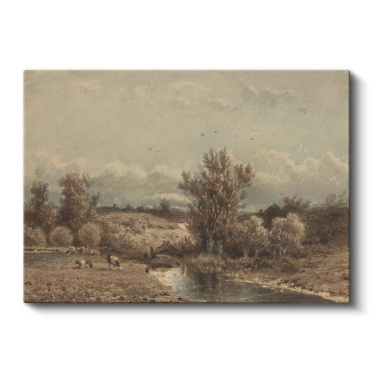 Théodore Rousseau - Kırsal Manzara Kanvas Tablo