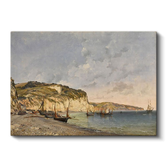 Eugène Boudin - Normandiya Sahili Kanvas Tablo