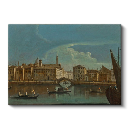 Canaletto - Venedik Kanalı Kanvas Tablo