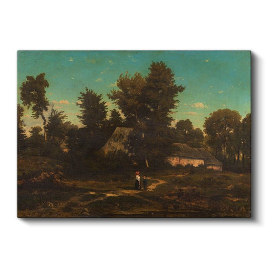 Jean-Baptiste-Camille Corot - Orman Kulübesi Kanvas Tablo