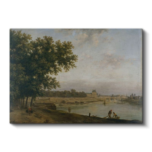 Richard Parkes Bonington - Seine Nehri Manzarası Kanvas Tablo