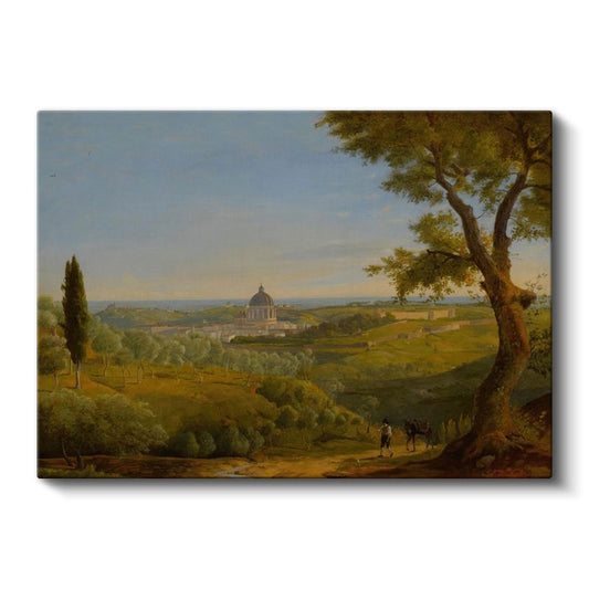 Claude Lorrain - Roma Kırsalı Manzarası Kanvas Tablo