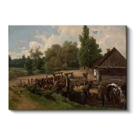 Ivan Shishkin - Kır Evi ve Değirmen Kanvas Tablo