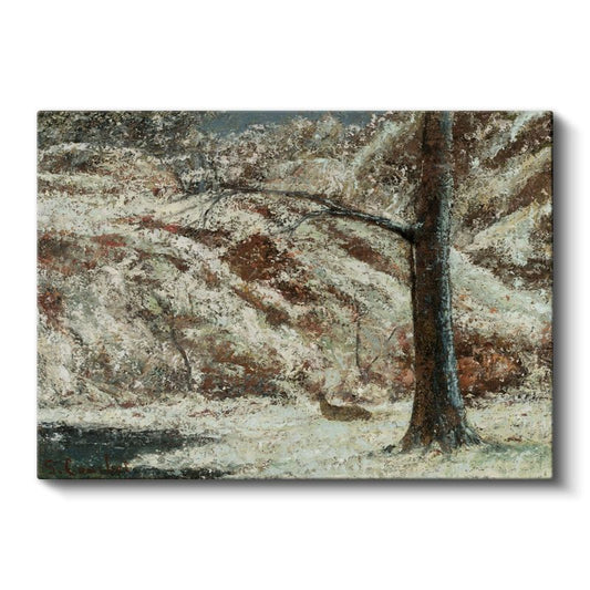 Gustave Courbet - Kış Ormanı Kanvas Tablo