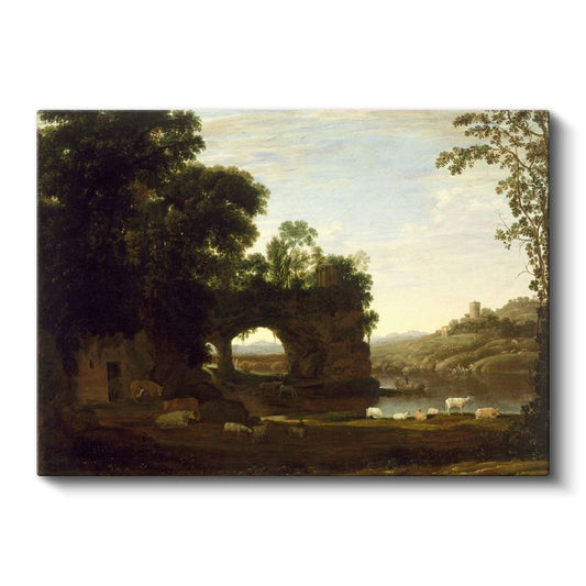 Claude Lorrain - Pastoral Manzara Kanvas Tablo
