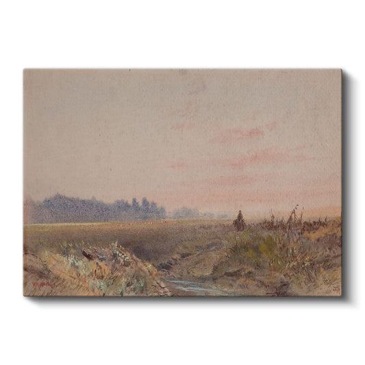William Turner - Kırsal Manzara ve Atlı Kanvas Tablo