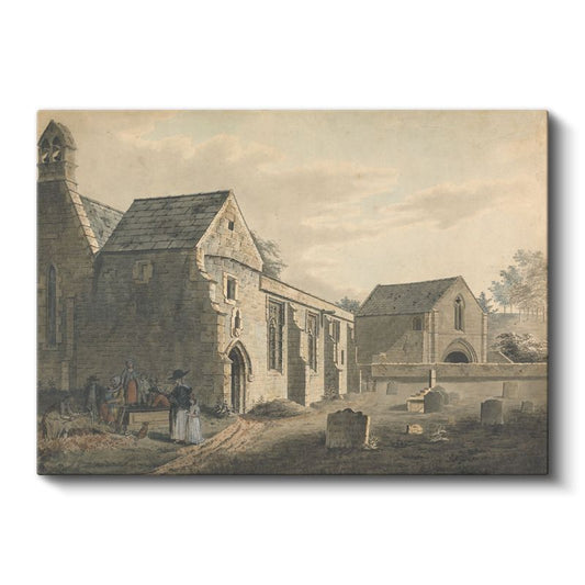 Thomas Girtin - Eski Kilise Kalıntıları Kanvas Tablo